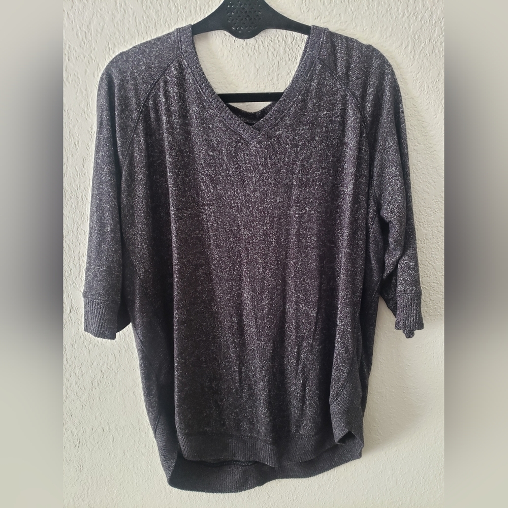 Black 3/4 Sleeve Sweater Soft Material